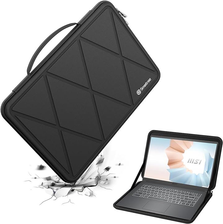 ハードEVA保護スリーブケース 15.6インチ MSI Modern 15.6インチMSI Prestige Summit( Black, For MSI 15.6インチ（M82）)