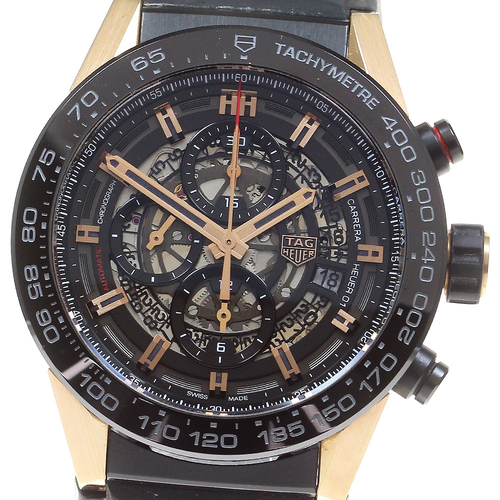 タグホイヤー TAG HEUER CAR2A5A カレラ クロノグラフ 自動巻き メンズ 箱・保証書付き_846056【中古】