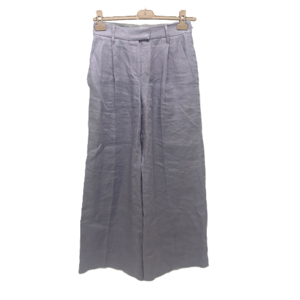 Brunello Cucinelli ブルネロクチネリ パンツ ワイドパンツ ワイド パンツ 長ズボン リネン パープル