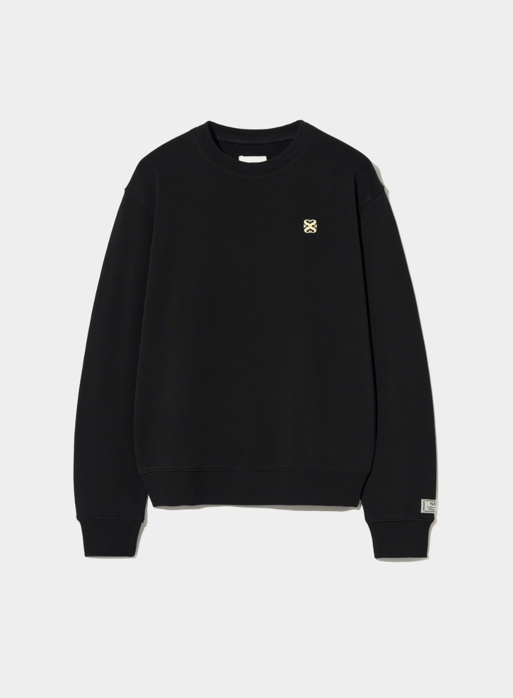 【SATUR】 (W) CLASSIC LOGO BASIC SWEATSHIRT : CLASSIC BLACK