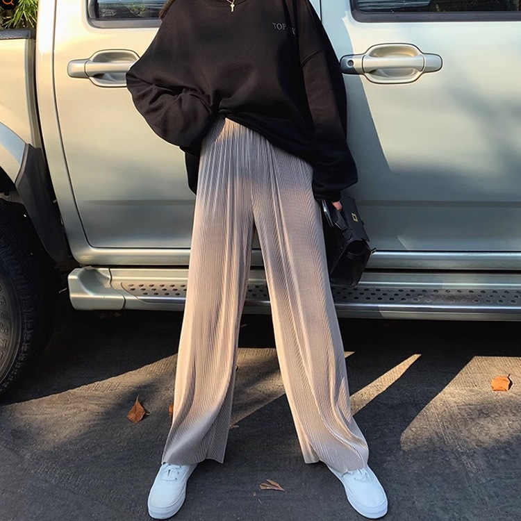 プリーツ リラックス パンツ ボトムス 3色 OHCA0112