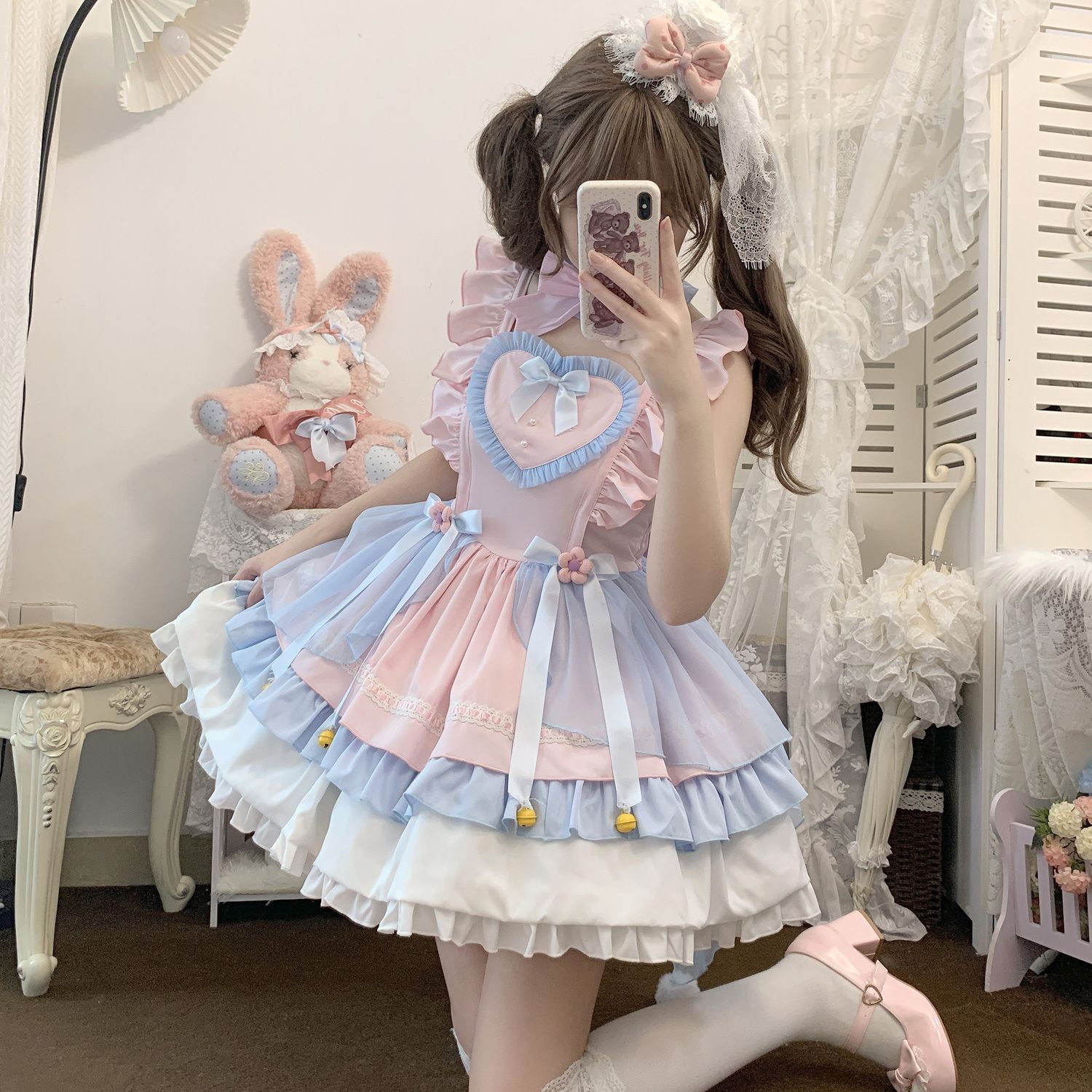 ロリータ 25新品登場 メイド服 コスプレ洋装 かわいい 優しい メイド jskキャミソールワンピース