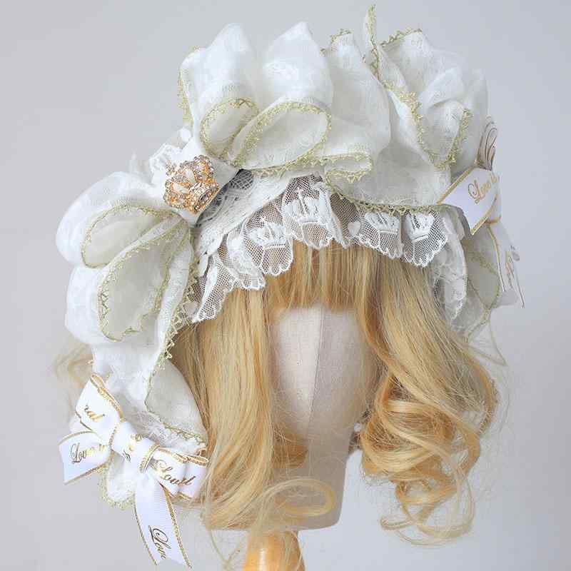 カチューシャ ヘアアクセサリー アクセサリー 小物 飾り レディース 女性用 ロリータ ゴシック 個性的 存在感 主役級 高級感 オールシーズン レース 豪華 ゴージャス コスプレ フリーサイズ 黒