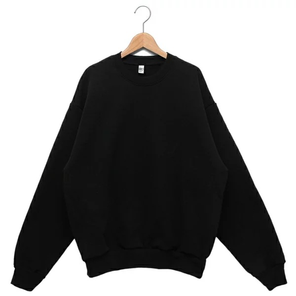 スウェット 14オンス ヘビーフリースクルーネック ブラック メンズ LOS ANGELS APPAREL HF-07