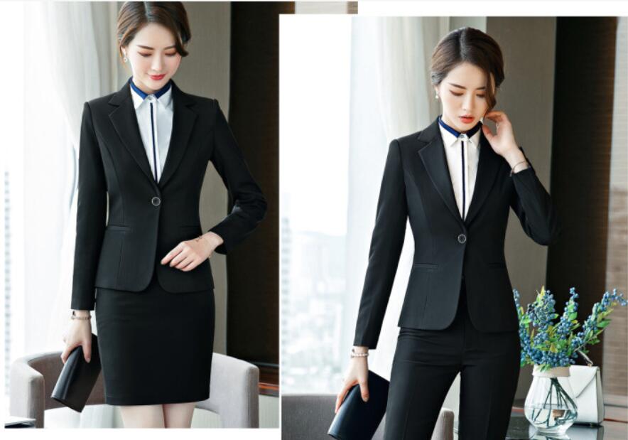 掲載！新作 3点セット 2色 無地 長袖ジャケット+シャツ＋パンツ/スカート ビジネス 20代30代40代 通勤 OL テーラード 着痩せ フォーマル 結婚式 二次会 キャバ レディーススーツ 春