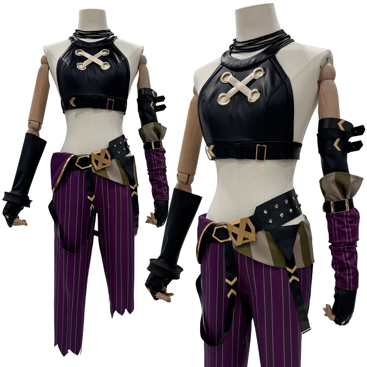 [2026 新作]HOLOUNCOSER リーグ・オブ・レジェンド ジンクス コスプレ 衣装 フルセット C服 仮装 ハロウィン アニメ