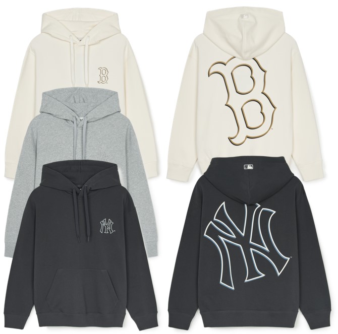 BASIC MEGA LOGO OVER FIT HOOD-T