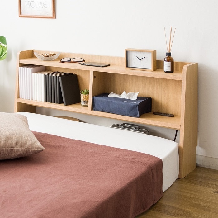 ヘッドボード 収納棚 おしゃれ HB-F1000-NT ナチュラル