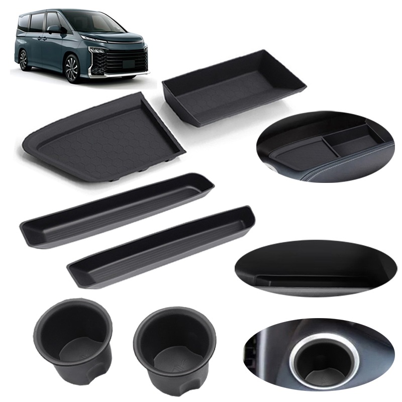 新型 ノア ヴォクシー 90系専用　車用　助手席トレイマット ドアハンドルポケットトレイマット　カップホルダートレイ　ドリンクホルダー　ダッシュボード用　助手席 運転席前　VOXY NOAH 90