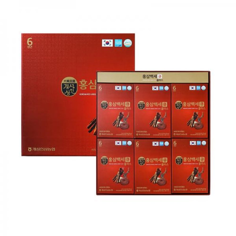 韓国-K MEAL-感謝の気持ち 健康プレゼント お正月ギフトセット 個性商人 紅参百歳 キュー プラス 30包 6年根 ショッピングバッグ贈呈 HACCP認証-K FOOD
