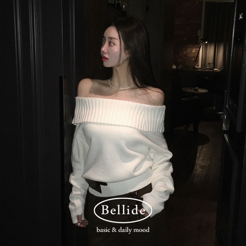 [MADE] キスミオフショルダーフィンガーホールニット nt1296