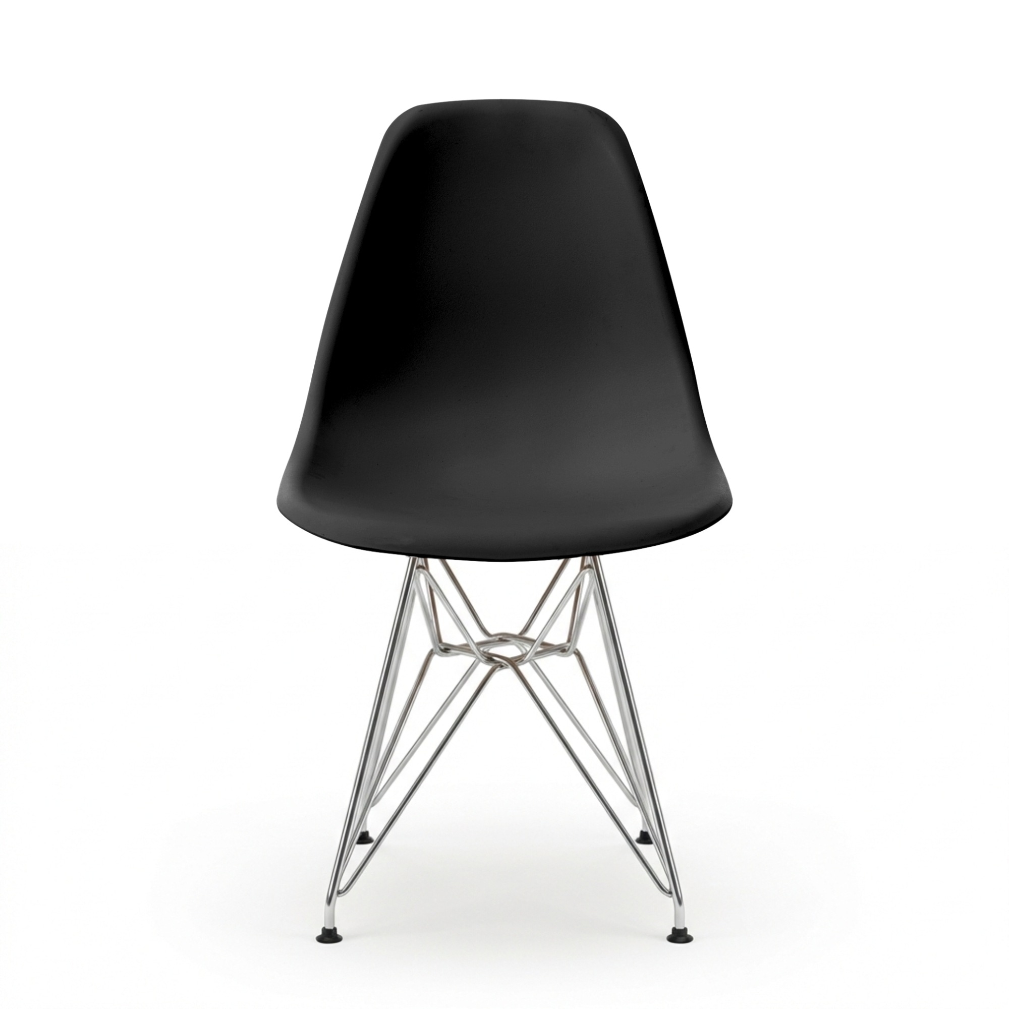 4脚【ブラック座面＆スチール脚】イームズチェア リプロダクト ダイニングチェア ダイニングチェアー イームズチェア DSW eames イームズ チェアー イームズ椅子