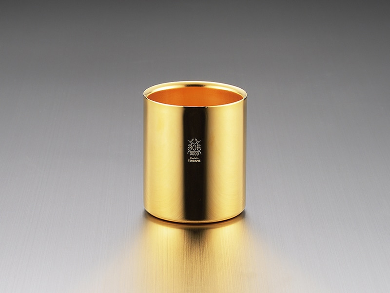 18-8ステンレスW構造24金メッキタンブラー