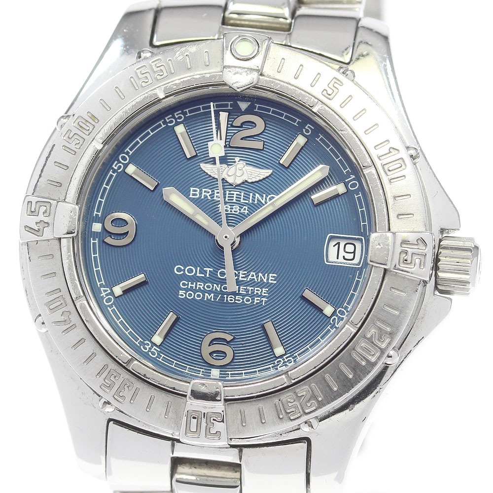 ブライトリング BREITLING A77350 コルトオーシャン デイト クォーツ レディース _861940【中古】