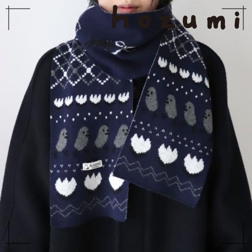 hozumi マフラー sayho cat cashmere scarf (navy) 韓国雑貨 可愛い インテリア