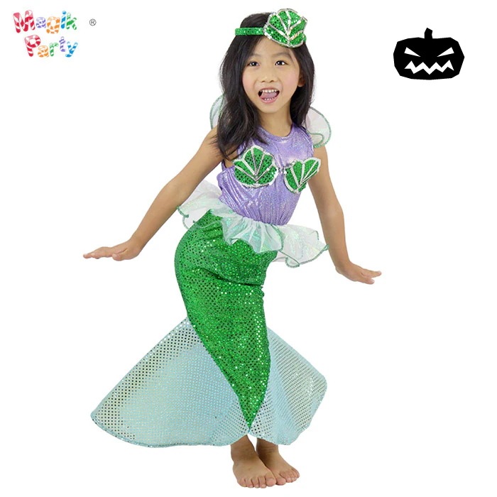 ハロウィン 衣装 子供 魔女 子供 人魚姫 コスプレ 衣装 キッズ ワンピース 女の子 こども コスプレ衣装 ハロウィーン衣装 ダンス衣装 キッズ衣装 コスプレ コスム 子供 仮装 万聖節
