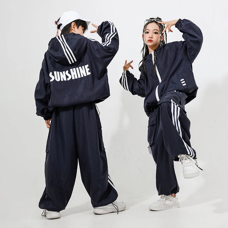子供の街のダンスの秋のヒップホップの運動会のhiphopの新型の男女のクールでかっこいいジャズのダンスのクラスの服のスーツ