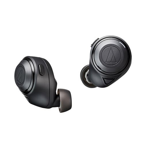 オーディオテクニカ ATH-CKS50TW BK ワイヤレスイヤホン bluetooth/ワイヤレスイヤホン ノイズキャンセリング 重低音 / 最大約50時間再生 /イヤホン20時間再生 / 通話品質