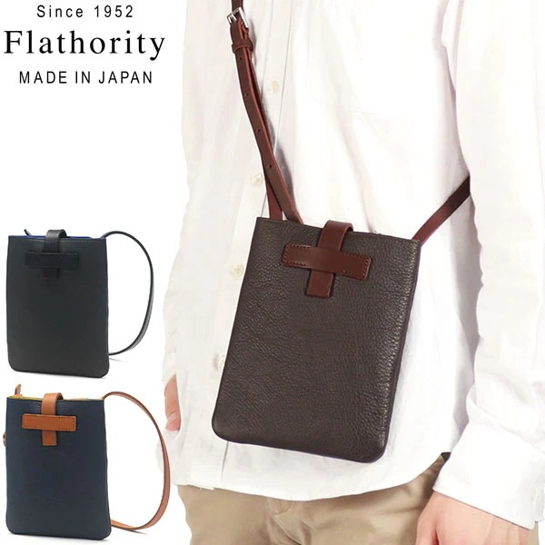 ショルダーバッグ メンズ レディース 小さめ レザー 縦型 上品 かっこいい 薄型 軽量 日本製 Dual mini shoulder Bag FD-102