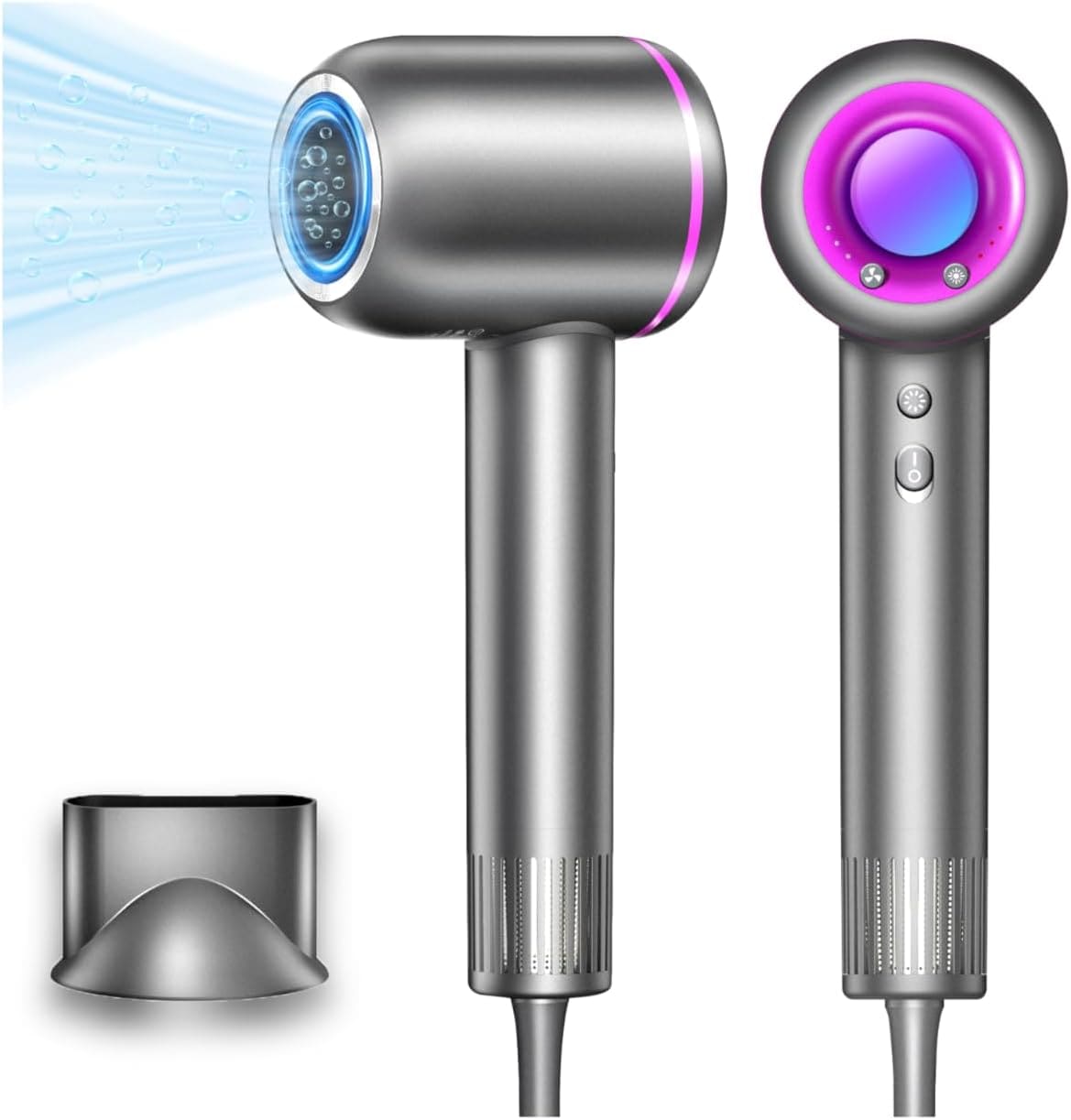 ドライヤー 大風量 速乾 【2025革新・AIスマート温度制御・美容師監修】 新型ヘアドライヤー 8億高濃度マイナスイオン Wのヘアケア機能搭載 温冷風循環モード 髪に優しい