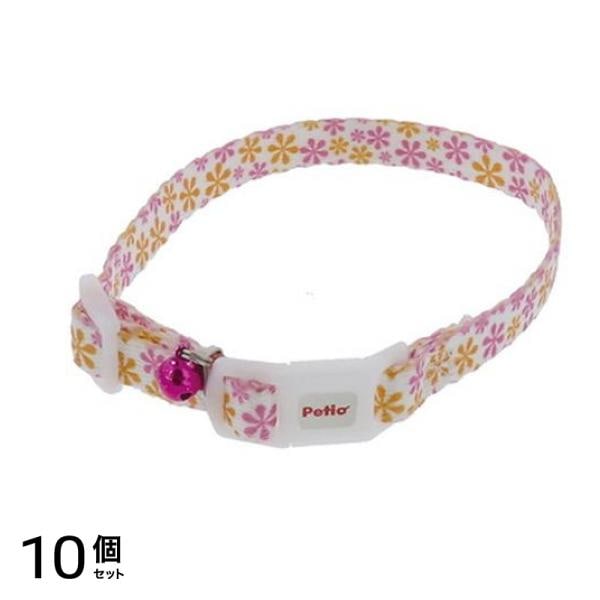 ペティオ 猫用 CAT COLLAR キャットカラー フラワーカラー ピンク 1本入 (W57397) 10個セット