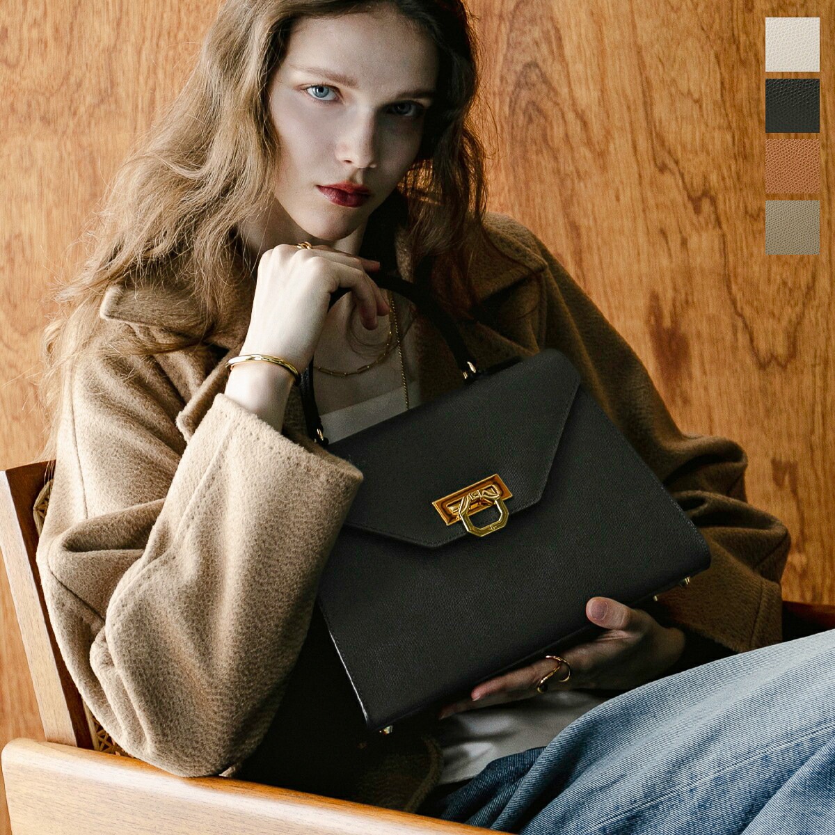 CARBOTTI カルボッティ ハンドバッグ FLAP IVANA Midium イヴァーナ 443 レディース パルメラートレザー ショルダーバッグ クロスボディ 鞄 カラー4色