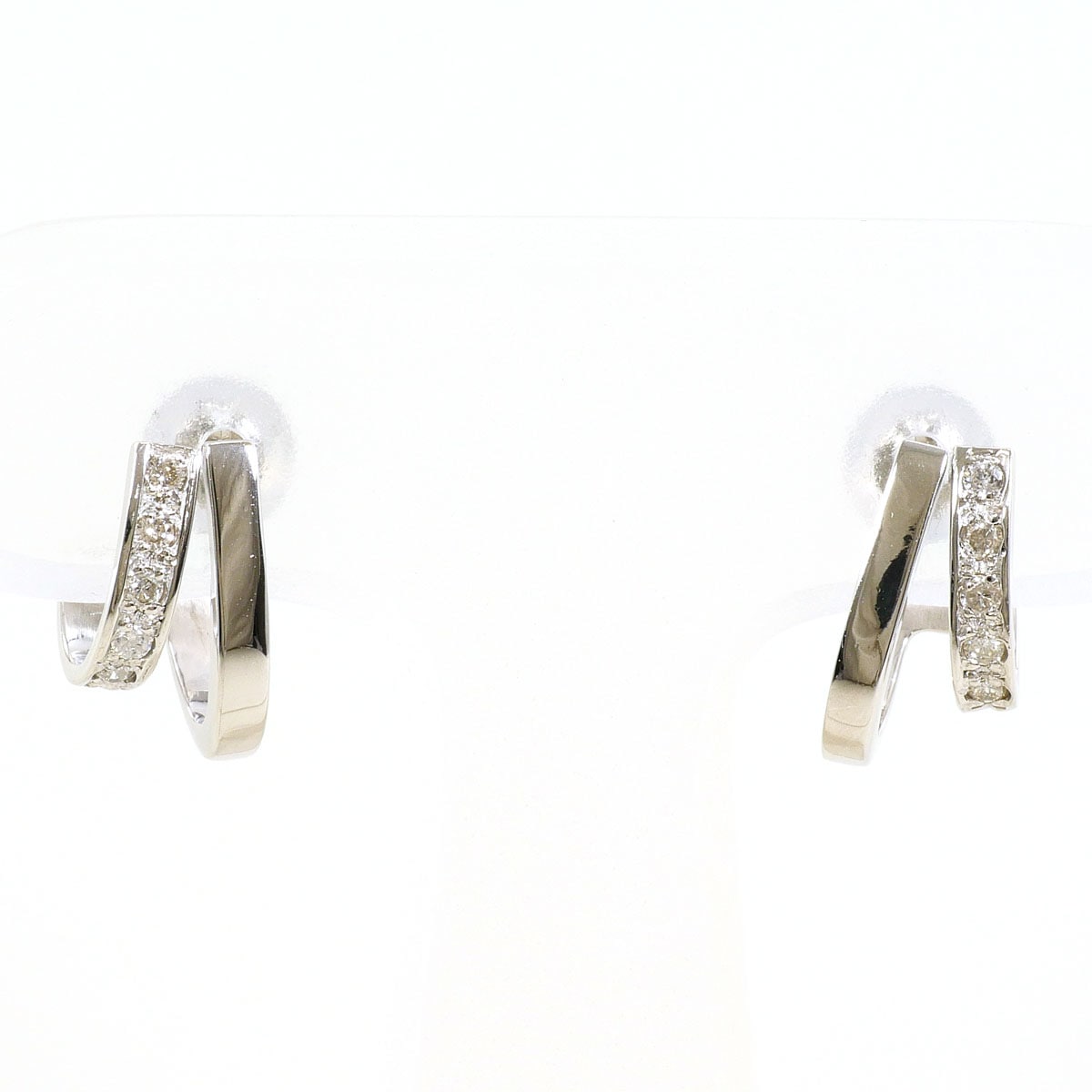 PT プラチナ ピアス ダイヤモンド 0.05 ct 総重量約2.2g 中古