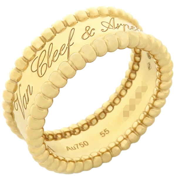 ヴァンクリーフアーペル Van Cleef & Arpels リング 指輪 ペルレ シニアチュール K18YG イエローゴールド #55(JP15) 750YG 18金 14.5号 VCARO3
