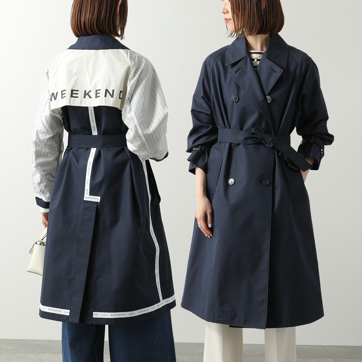 WEEKEND MAX MARA ウィークエンド マックスマーラ トレンチコート CANASTA カナスタ 2615021021600 レディース リバーシブル コットンギャバジン 006/BLU