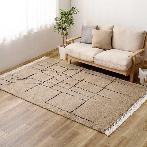 【メーカー直送品】萩原 ウィルトンラグ BEDOUIN ケユラ 約133×190cm