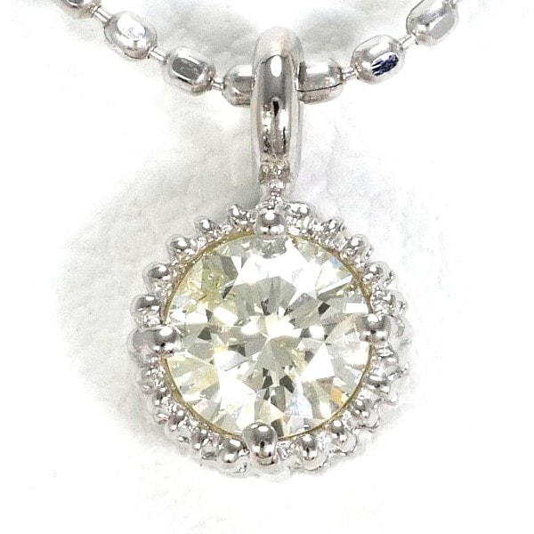 PT900 プラチナ PT850 ネックレス イエローダイヤ 0.204 ジュエリー 中古 28,258円