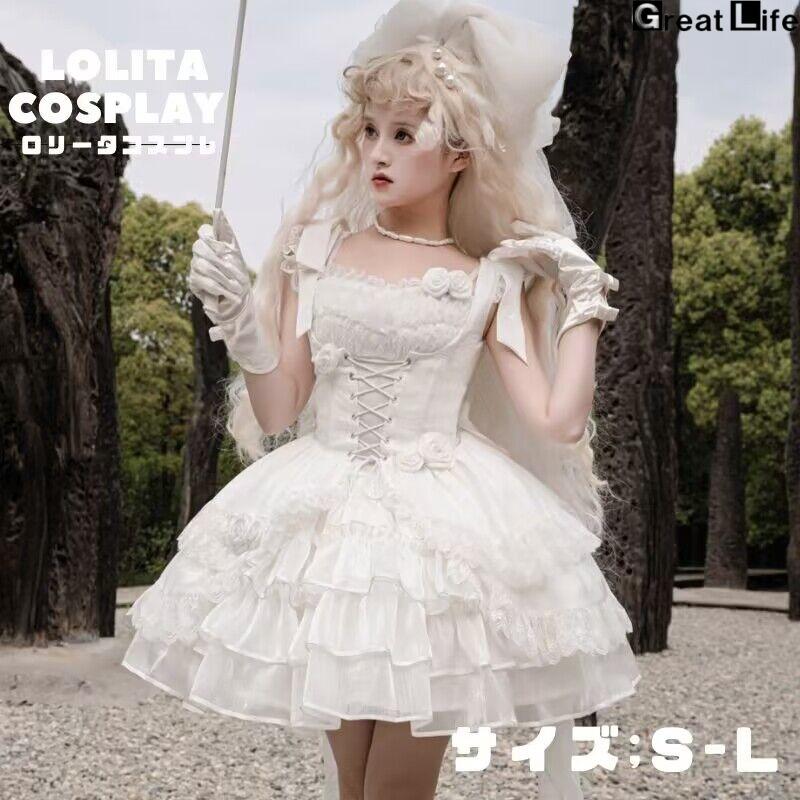 ロリータ ロリィタ ワンピース 花柄 ロリータファッション クラシカル ゴシック 大人 ふわふわ レース レディース ハロウイン 仮装 コスプレ 本格 お姫様 甘ロ