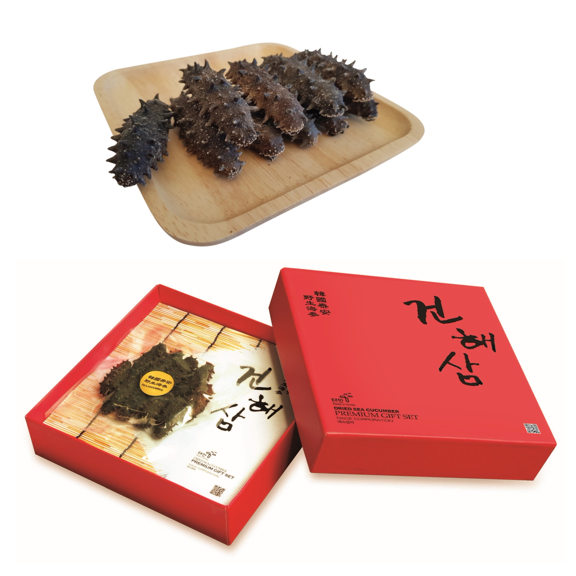 乾燥ナマコ　80g　韓国泰安産(韓国西海)　韓国の[海岸国立公園]である泰安の清浄海域で捕れた天然産ナマコで作った最高級品の乾燥ナマコです