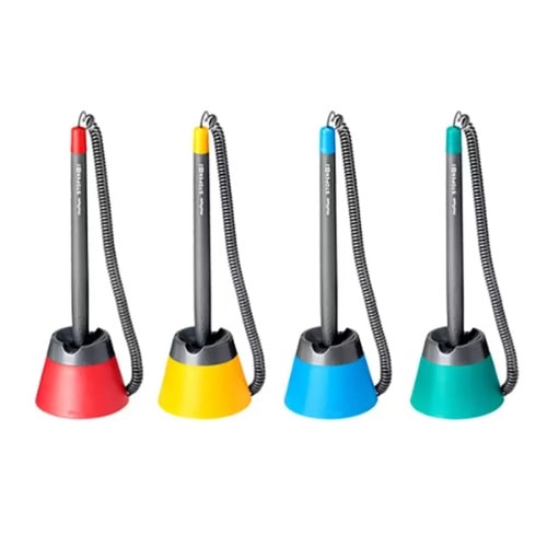 文化ストップペンS2 0.7mm 20個メモ付固定型ボールペン筆記具文具事務用品役所銀行オフィス