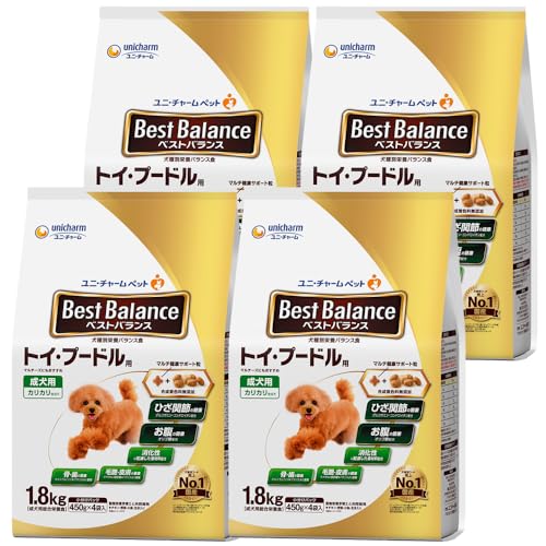 ベストバランス ドッグフード ドライ カリカリ仕立て トイ・プードル用 7.2ｋｇ(1.8kg×4) 国産 ユニチャーム[ケース品] 5,525円