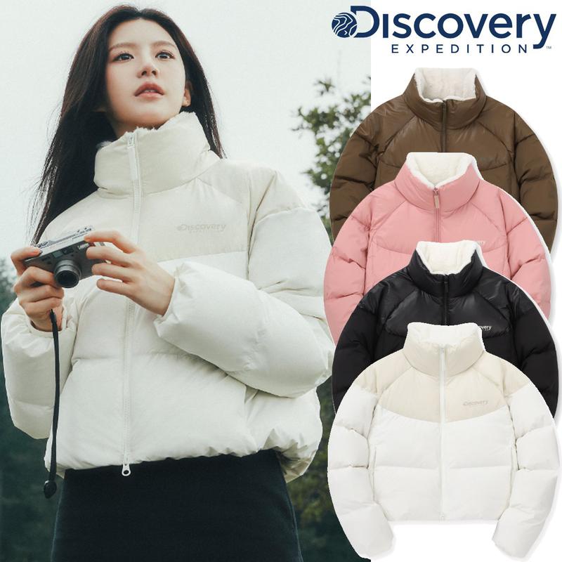 [24F/W] DWDJ97046 女性 オリーブ クロップ グロー ダウン ショートパディング グロッシーパディング (コ・ユンジョン着用)