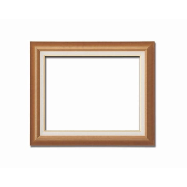 ( 油額 ) 油絵額 キャンバス額 木製油絵額 茶色油絵額 F12号 606×500mm チーク 額 額縁 フレーム