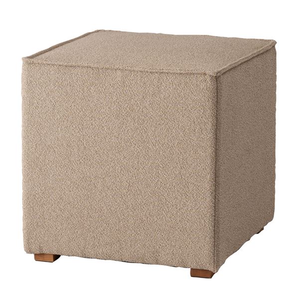キューブ型 スツール 約 幅40×奥行40×高さ41cm グレーベージュ オットマン 置台 インテリア家具 リビング家具
