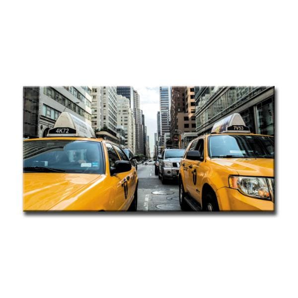 ファブリックパネル アートフレーム 飾り おしゃれ 景色 壁掛け ウォールデコレーション 風景 情景 New York Yellow Cab ニューヨークキャブ 600x300mm