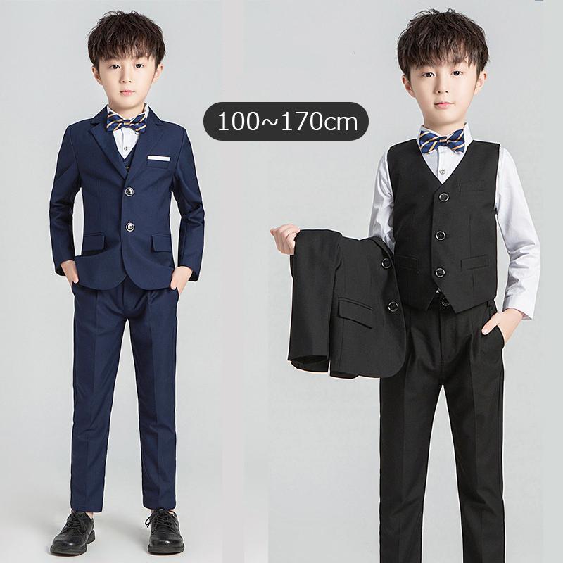 男子 小学校 卒業式 5点セット 男子 子供 子供服 卒業式 七五三 結婚式 入学式 発表会 ストライプ 男子用