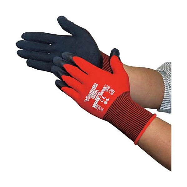 (まとめ) ユニワールド WONDER GRIP コンフォート レッド L WG-310-RD-L 1双 (×30セット)