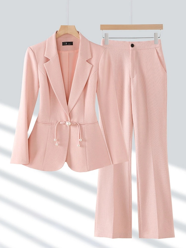 スーツ セットアップ 職業装 新中式 高級感 春秋用 気質 正装 盤扣 国風