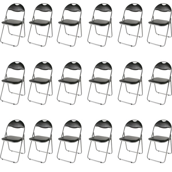 折りたたみパイプ椅子 [18脚入り／1セット]／ミーティングチェア IK-0102B