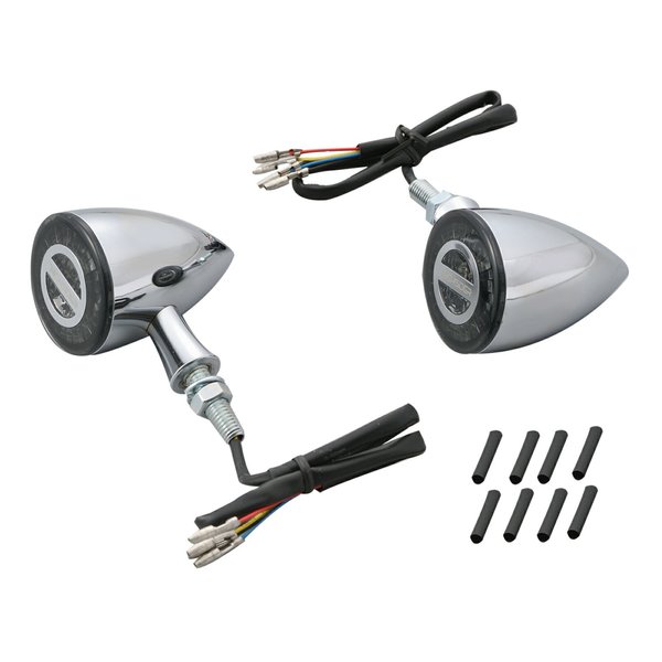 ウインカー LEDテールランプ一体リアウインカー ロケット・ブレット クローム 15310