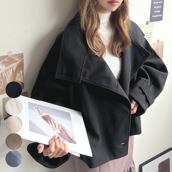 アウター コート ジャケット レディース 冬 秋 フェイクウール オフィスカジュアル オフィス カジュアル / フェイクウールスタンドカラーショートジャケット