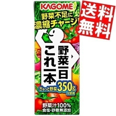 カ ゴ メ 野菜一日これ一本 200ml紙パック 72本(24本 3ケース) 野菜ジュース 野菜１日これ一本 3day
