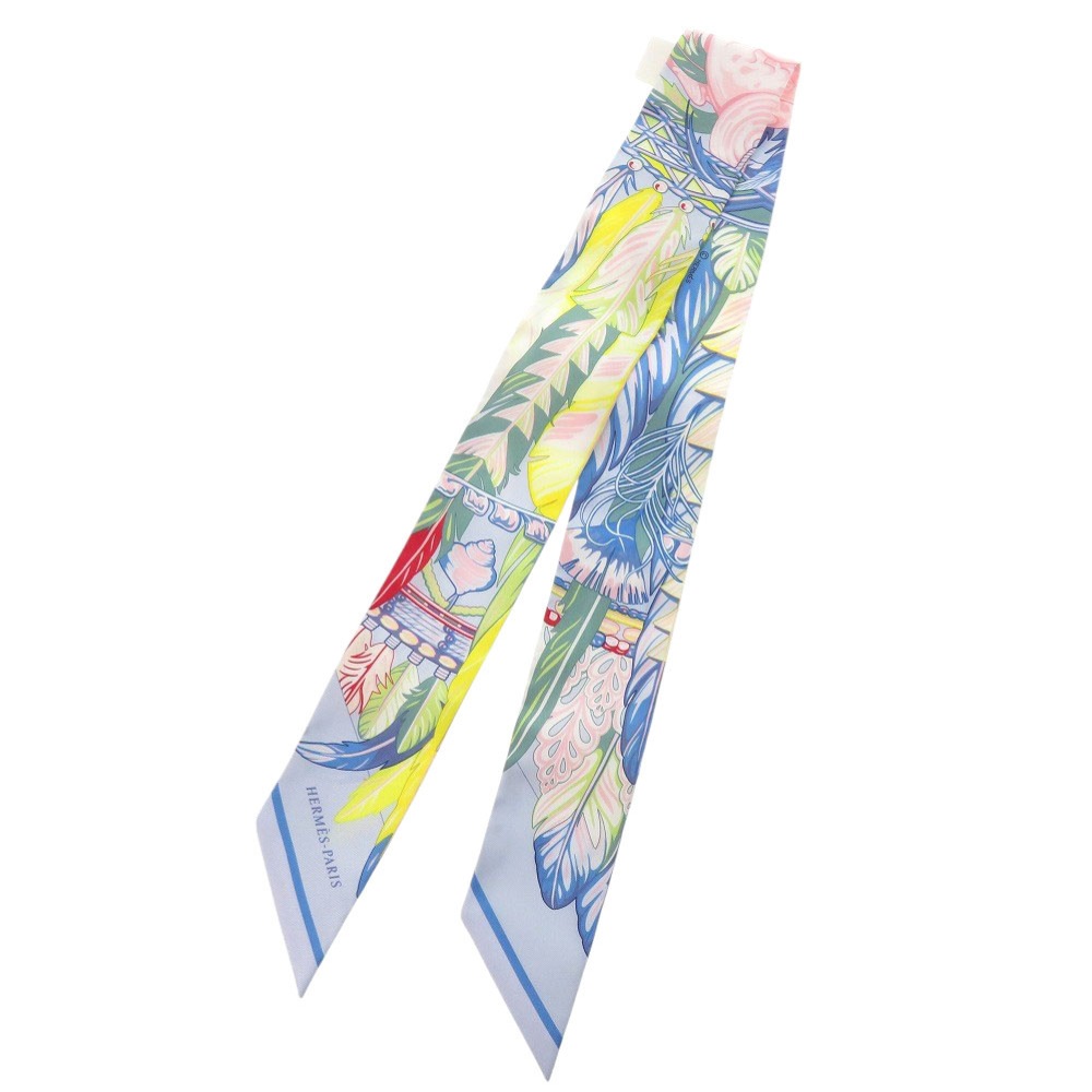 未使用品 ツイリー ダンスパシフィック スカーフ シルク ブルーシエル 2503【中古】 レディース