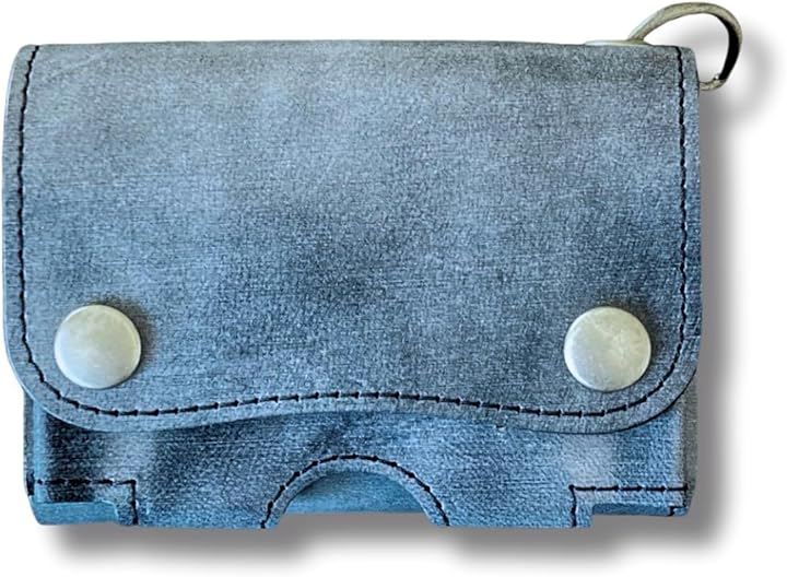 トラッカーウォレット ショート 本革 三つ折り財布 栃木レザー ホワイトワックス メンズ レディース バイカーズウォレット ミニウォレット ミニ財布 小さい財布 (ブラック)