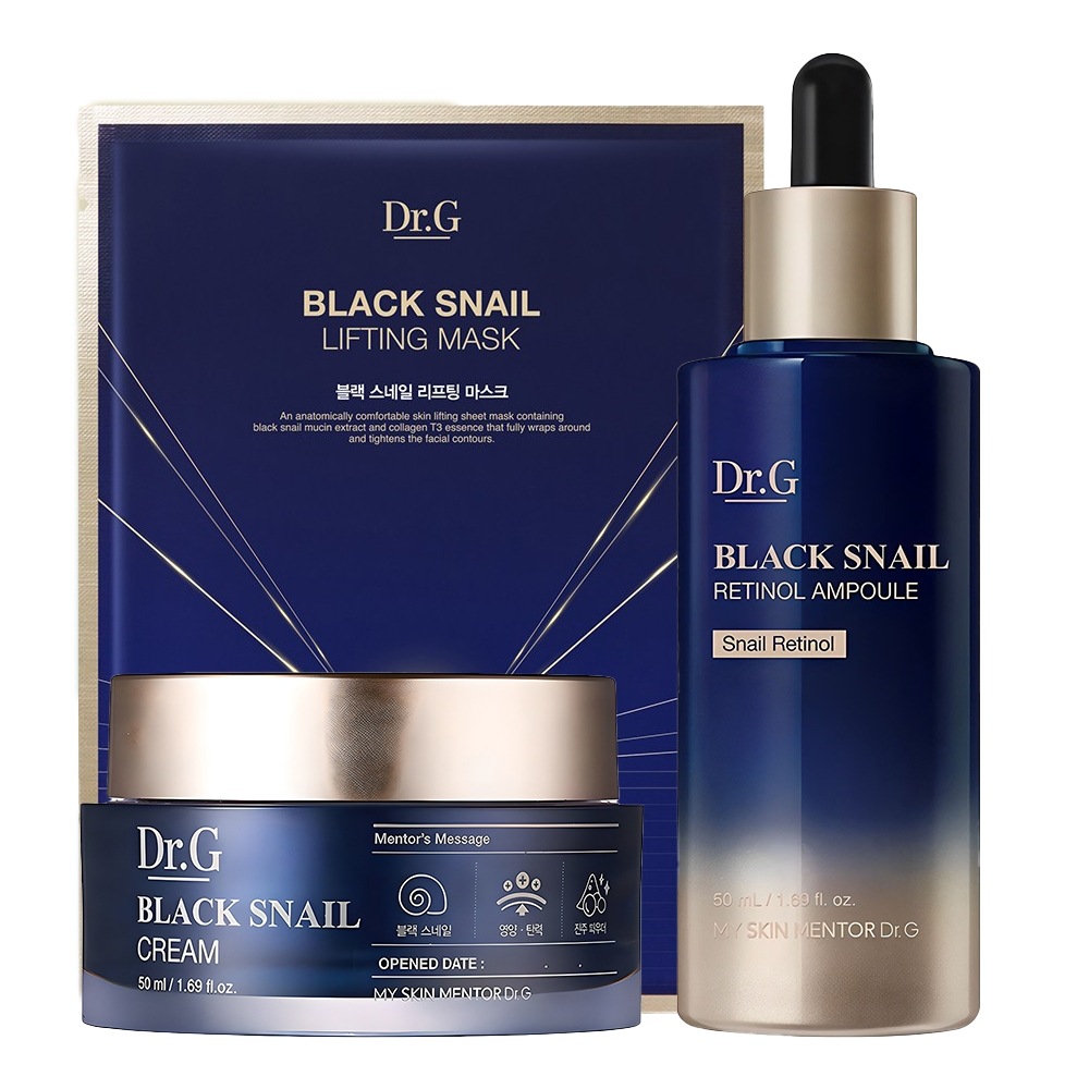 ブラックスネイル スペシャルセット 【アンプル50ml+クリーム50ml+マスクパック1枚】 ( 保湿 / 弾力 / 敏感肌 )