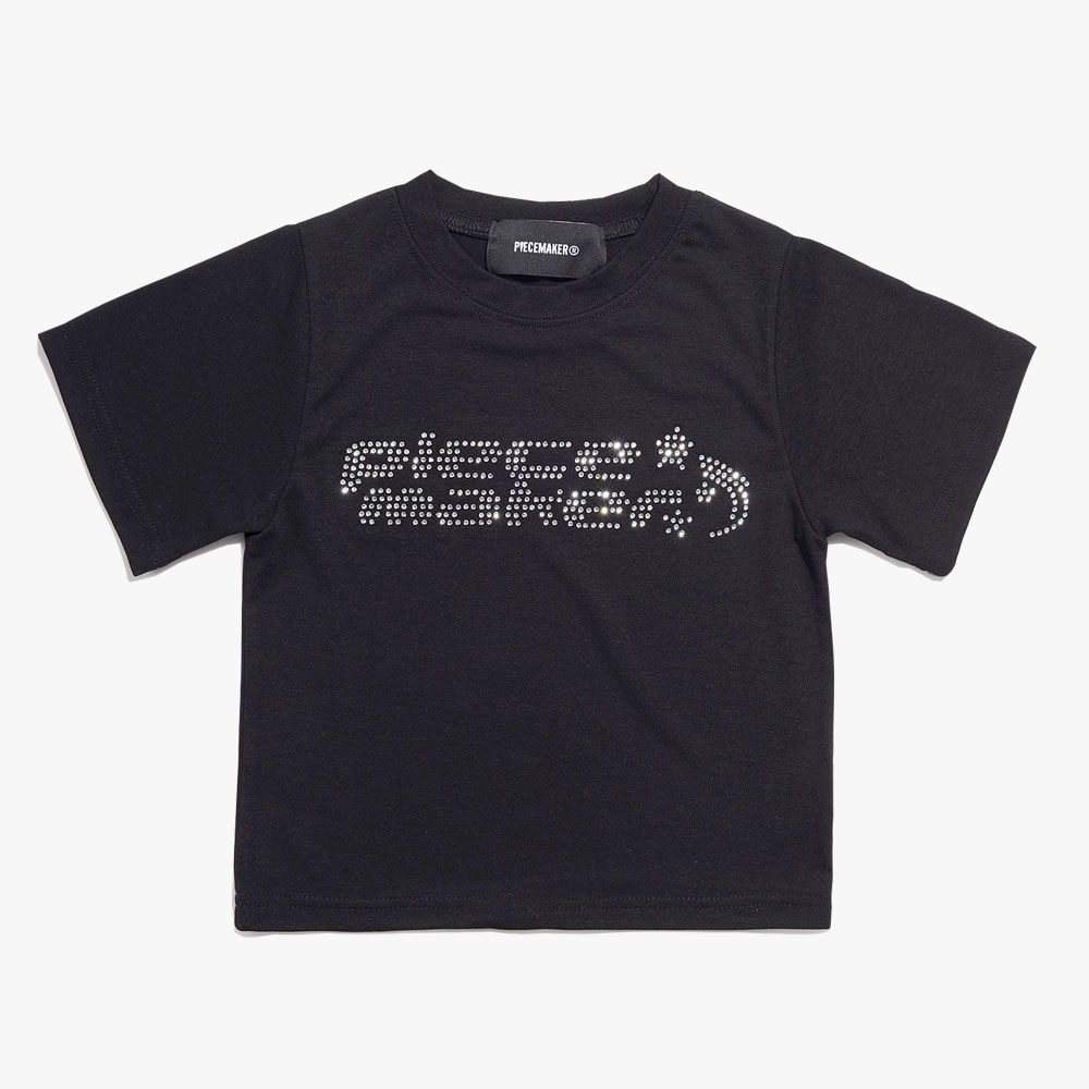 CRYSTAL LOGO CROP TEE (BLACK)